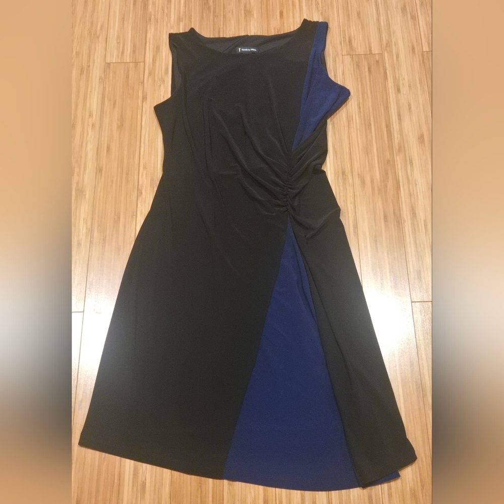 Travel By Tribal Elegant Black and Blue Dress